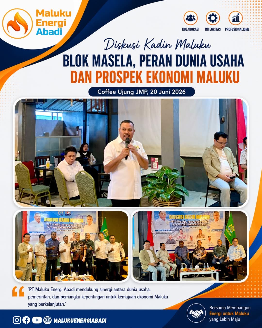 Diskusi KADIN Maluku: Blok Masela, Peran Dunia Usaha dan Prospek Ekonomi Maluku